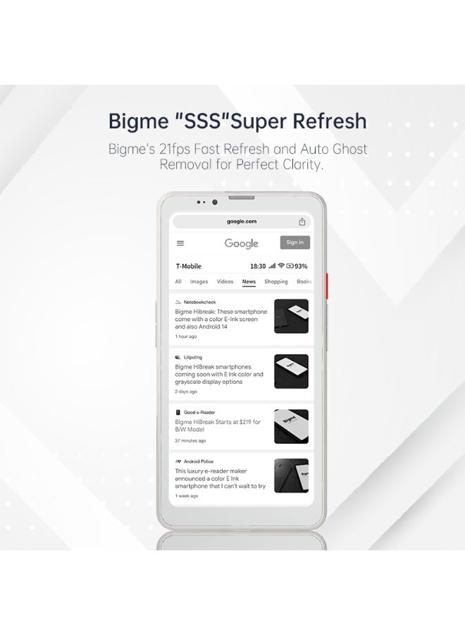 Bigme Hibreak pro 4G/5G ePaper smartphone ebook reader with Android 14 OS 8+256GB with reading light - Image 2